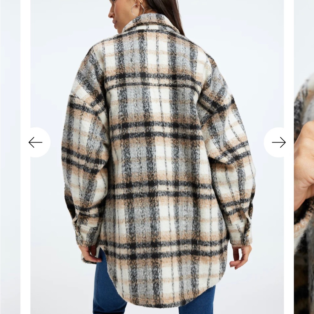 Good American brushed boyfriend shacket